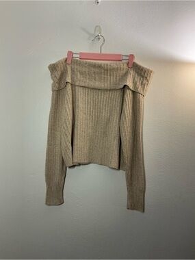 American Eagle Outfitters Ribbed Off-the-Shoulder Sweater Size Medium